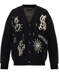 AllSaints - V-Neck Long-Sleeved Knit Top - Lyst