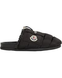 Moncler - Mon Pocket Padded Leather Mules - Lyst