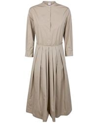 Aspesi - Pleated Midi Dress - Lyst