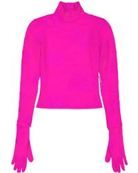 Balenciaga - Long-Sleeve Crop Top - Lyst