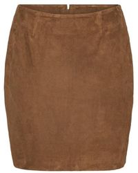 ROTATE BIRGER CHRISTENSEN - Suede Mini Skirt - Lyst