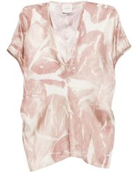 Alysi - Printed Silk Blouse - Lyst