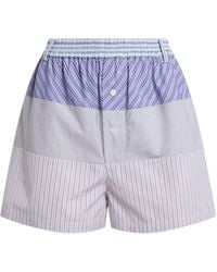 Moschino - Panelled Striped Shorts - Lyst