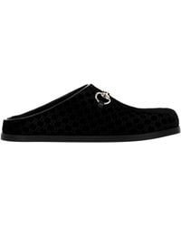 Gucci - Monogrammed Slip-On Sandals - Lyst