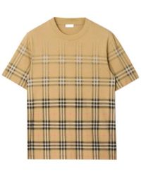 Burberry - Gradient Check Crewneck T-Shirt - Lyst