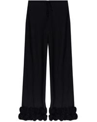 Oséree - Floral-Appliqu Trousers - Lyst