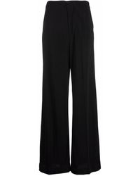 Maison Margiela - Pressed-Crease Wide Leg Trousers - Lyst