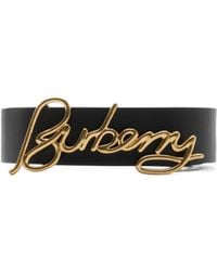 Burberry - Signature Logo Buckled Reversible Belt - Lyst