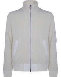 Sacai - Ribbed Zip-Up Knitted Jacket - Lyst