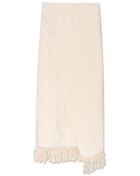 Jil Sander - Wrapped Fringed Maxi Skirt - Lyst