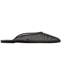 Magda Butrym - Embellished Mesh Flat Mules - Lyst
