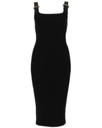 Versace Jeans Couture - Couture Chain-Strap Midi Dress - Lyst