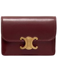 Celine - Card Holder With Flap Triomphe - Lyst
