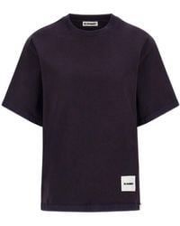 Jil Sander - Logo Patch Crewneck T-Shirt - Lyst