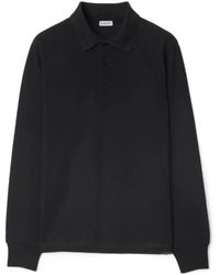 Burberry - Logo Embroidered Long Sleeved Polo Shirt - Lyst