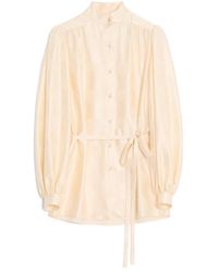 Valentino - Jacquard Pattern Polka Dot Striped Shirt - Lyst