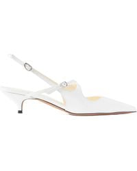 Proenza Schouler - Slash Leather Slingback Pumps - Lyst