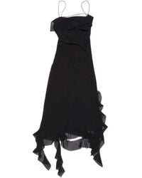 Acne Studios - Ruffle Detailed Sleeveless Midi Dress - Lyst
