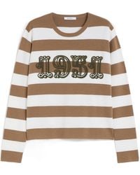 Max Mara - Boxy Fit Striped Sweater - Lyst