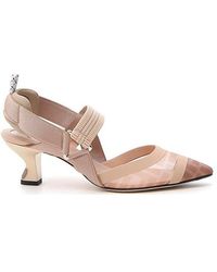 Fendi - Slingback Pointed Toe Pumps - Lyst