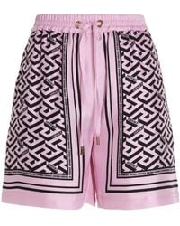 Versace - Logo Detailed Drawstring Shorts - Lyst