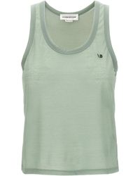 Victoria Beckham - Crewneck Crepe Tank Top - Lyst
