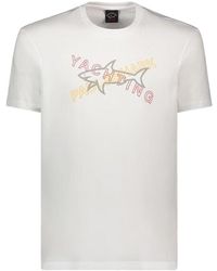 Paul & Shark - Logo T-Shirt With Round Neck Pattern - Lyst