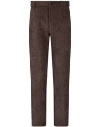Emporio Armani - Corduroy-Striped Straight-Leg Trousers - Lyst