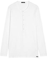 Tom Ford - Henley Stretch-Cotton Top - Lyst
