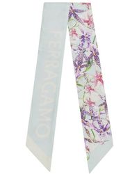 Ferragamo - Ferragamo Eyewear Floral Print Scarf - Lyst