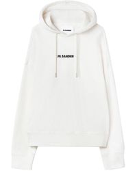 Jil Sander - Logo-Print Hoodie - Lyst