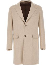 Barba Napoli - Half-Belt Single-Breasted Coat - Lyst