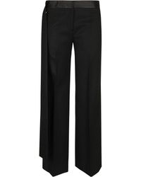 Victoria Beckham - Satin Waistband Trousers - Lyst