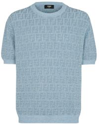 Fendi - All-Over Ff Motif Crewneck Jumper - Lyst