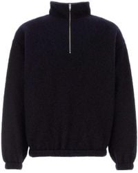 Jil Sander - Half Zip High Neck Sweatshirt - Lyst