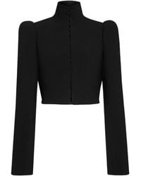 Alaïa - Wool High Neck Jacket - Lyst
