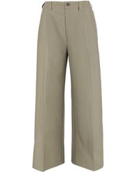 Maison Margiela - Pleated Straight Trousers - Lyst