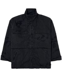 DIESEL - J-Oise Turn-Up Cuff Distressed Jacket - Lyst