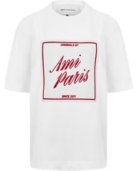 Ami Paris - Logo Crew Neck T-Shirt - Lyst