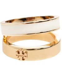 Tory Burch - Icon Enamel Double Ring - Lyst