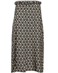 Valentino - Toute La V Pleated Midi Skirt - Lyst