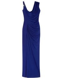 Versace - Long Dress With Draping - Lyst