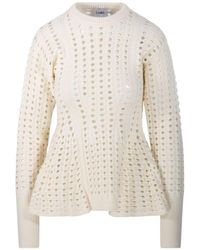 Nude - Perforated T-Neck Sweater - Lyst
