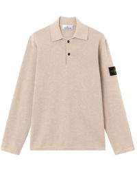 Stone Island - Logo-Patch Polo Shirt - Lyst