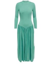 Stella McCartney - Mockneck Wool Midi Dress - Lyst