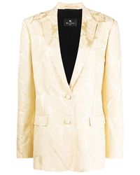 Etro - Patterned-Jacquard Single-Breasted Blazer - Lyst
