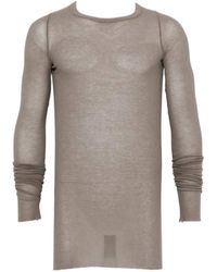Rick Owens - Long Sleeved Knitted T-Shirt - Lyst