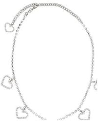Alessandra Rich - Hearts Pendant Necklace - Lyst