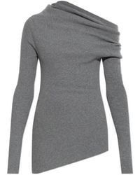 Lisa Yang - Agie Ribbed Draped Knitted Top - Lyst