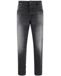 Pt Pantaloni - Pt Torino Logo Patch Straight Leg Jeans - Lyst